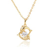 Dolphin Pendant 18K Gold Platinum Plated Diamanted with Austrian Zircon Necklace   yellow - Mega Save Wholesale & Retail - 1
