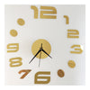 Digit Mirror Casual Wall Clock Decoration Sticking   golden - Mega Save Wholesale & Retail