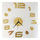 Digit Mirror Casual Wall Clock Decoration Sticking   golden - Mega Save Wholesale & Retail