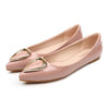 Ox Horn Metal Pointed Low-cut Women Thin Shoes  pink - Mega Save Wholesale & Retail - 1