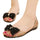 Rhinestone Bowknot Jelly Shoes Peep-toe Sandals Beads Beach  black  35 - Mega Save Wholesale & Retail