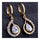 Fake Gold Earrings 18K    gold plated white zircon - Mega Save Wholesale & Retail - 2