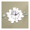 Mirror Wall Clock Creative Waterdrop Sticking   silver - Mega Save Wholesale & Retail