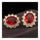 Vintage Court Big Gem Ear Studs   gold plated red zircon - Mega Save Wholesale & Retail - 2