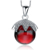 CYW explosion models genuine 925 sterling silver necklace large red crystal ball spot wholesale custom