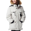 Winter Couple Design Loose Middle Long Thick Down Coat    beige   XS - Mega Save Wholesale & Retail - 3