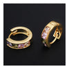 18K Gold Galvanized Zircon Earrings   gold palted colorful zircon - Mega Save Wholesale & Retail - 2