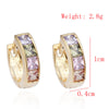 18K Gold Galvanized Zircon Earrings    gold plated white zircon - Mega Save Wholesale & Retail - 2