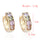 18K Gold Galvanized Zircon Earrings   gold palted colorful zircon - Mega Save Wholesale & Retail - 3