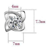 S925 Pure Silver Zircon Happy Clover Ear Studs - Mega Save Wholesale & Retail - 4