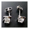 S925 Pure Silver Zircon Happy Clover Ear Studs - Mega Save Wholesale & Retail - 2