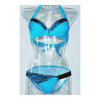 Women's Bikini Set Swimwear Swimsuit Sexy Lace Macrame   blue  S - Mega Save Wholesale & Retail