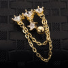 Navel Nail Star Chains Body Puncture    gold plated white zircon - Mega Save Wholesale & Retail - 2