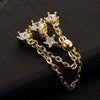 Navel Nail Star Chains Body Puncture    gold plated white zircon - Mega Save Wholesale & Retail - 3