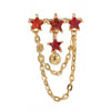 Navel Nail Star Chains Body Puncture    gold plated red zircon - Mega Save Wholesale & Retail - 1