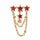 Navel Nail Star Chains Body Puncture    gold plated red zircon - Mega Save Wholesale & Retail - 1