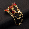 Navel Nail Star Chains Body Puncture    gold plated red zircon - Mega Save Wholesale & Retail - 2