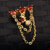Navel Nail Star Chains Body Puncture    gold plated red zircon - Mega Save Wholesale & Retail - 3