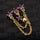 Navel Nail Star Chains Body Puncture    gold plated purple zircon - Mega Save Wholesale & Retail - 2
