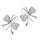 S925 Pure Silver Lucky Clover Love Ear Studs - Mega Save Wholesale & Retail - 1