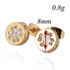 18K Gold Galvanized Austrian Zircon Ear Studs - Mega Save Wholesale & Retail - 4