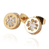 18K Gold Galvanized Austrian Zircon Ear Studs - Mega Save Wholesale & Retail - 1