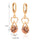 Luxurious Heart Zircon Earrings   gold plated black zircon