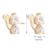 Puncture Ornament Double Love Heart Zircon Navel Ring   gold plated purple zircon