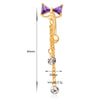 Bowknot Navel Ring Buckle Body Puncture   gold plated pink zircon - Mega Save Wholesale & Retail - 5
