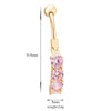 Arc Zircon Navel Ring Buckle    platinum plated blue zircon - Mega Save Wholesale & Retail - 5