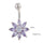 Puncture Ornament Flower Zircon Navel Ring Buckle   platinum plated white zircon