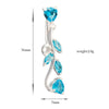 Body Puncture Ornament Leaf Navel Ring    gold plated pink zircon - Mega Save Wholesale & Retail - 4