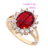18K Gold Platinum Plated  Blue Rhinestone Ring   platinum plated blue zircon 7.75# - Mega Save Wholesale & Retail - 5