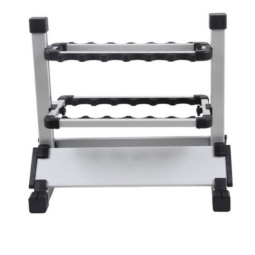 Portable Fishing Rod/Pole Holder 12 Slot Aluminium Fishing Rod Stand Rack Silver - Mega Save Wholesale & Retail