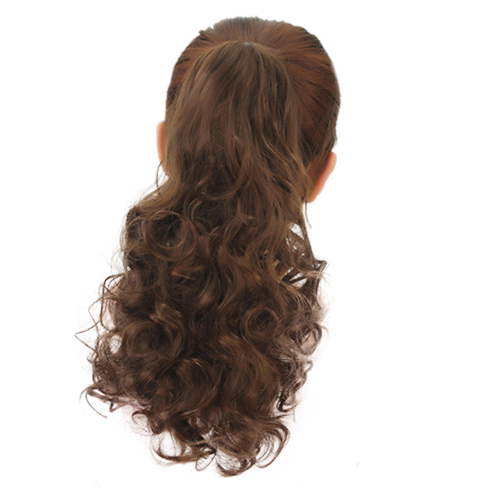Fluffy Curled Hair Wig Claw Type Short   light brown 039L-2/30#