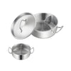 Stainless steel Three-flavor Hot Pot with Sandwich Bottom (03 style)   260*90 - Mega Save Wholesale & Retail