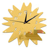 Wall Mirror Sticking DIY Creative Wall Clock    golden - Mega Save Wholesale & Retail