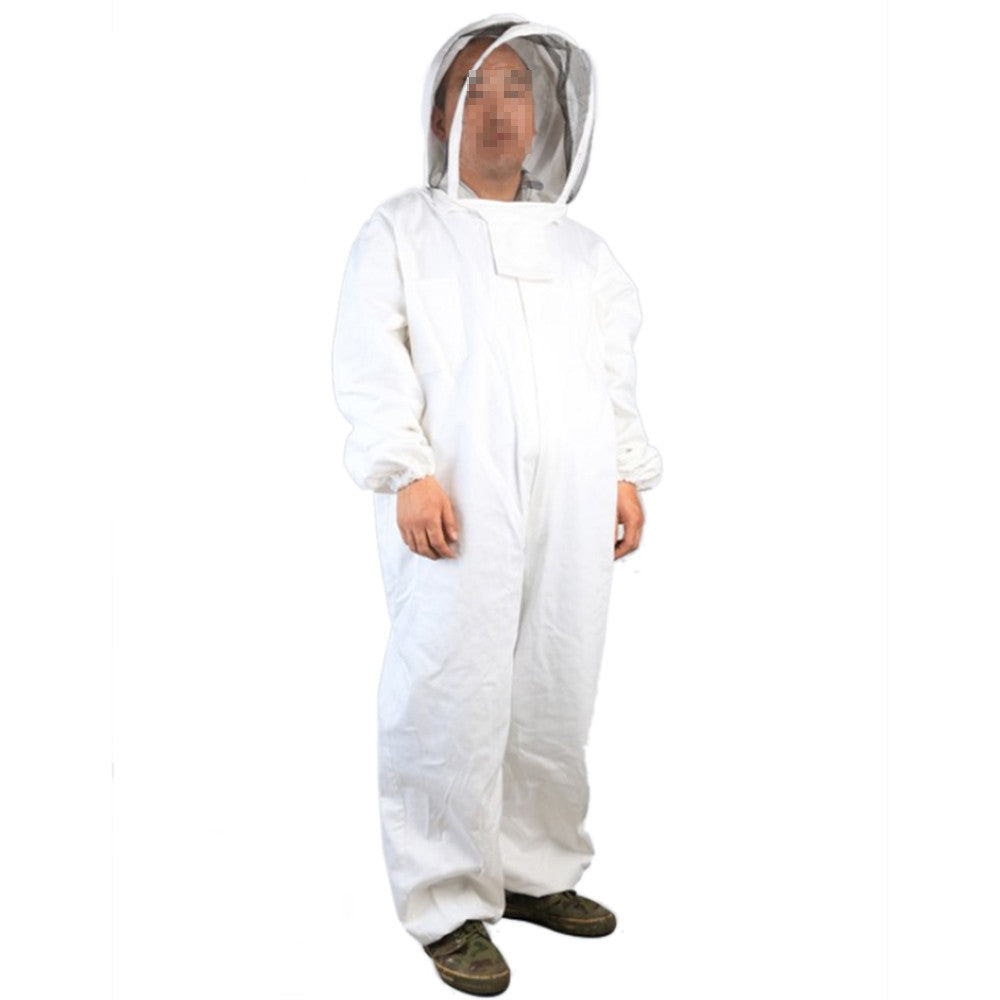 White Thick Hoodied Beekeeping Uniform Euipment Anti-bee Clothes   XL - Mega Save Wholesale & Retail