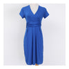 Slim Wrapped Dress V-necked for Pregnant Woman   blue   S - Mega Save Wholesale & Retail