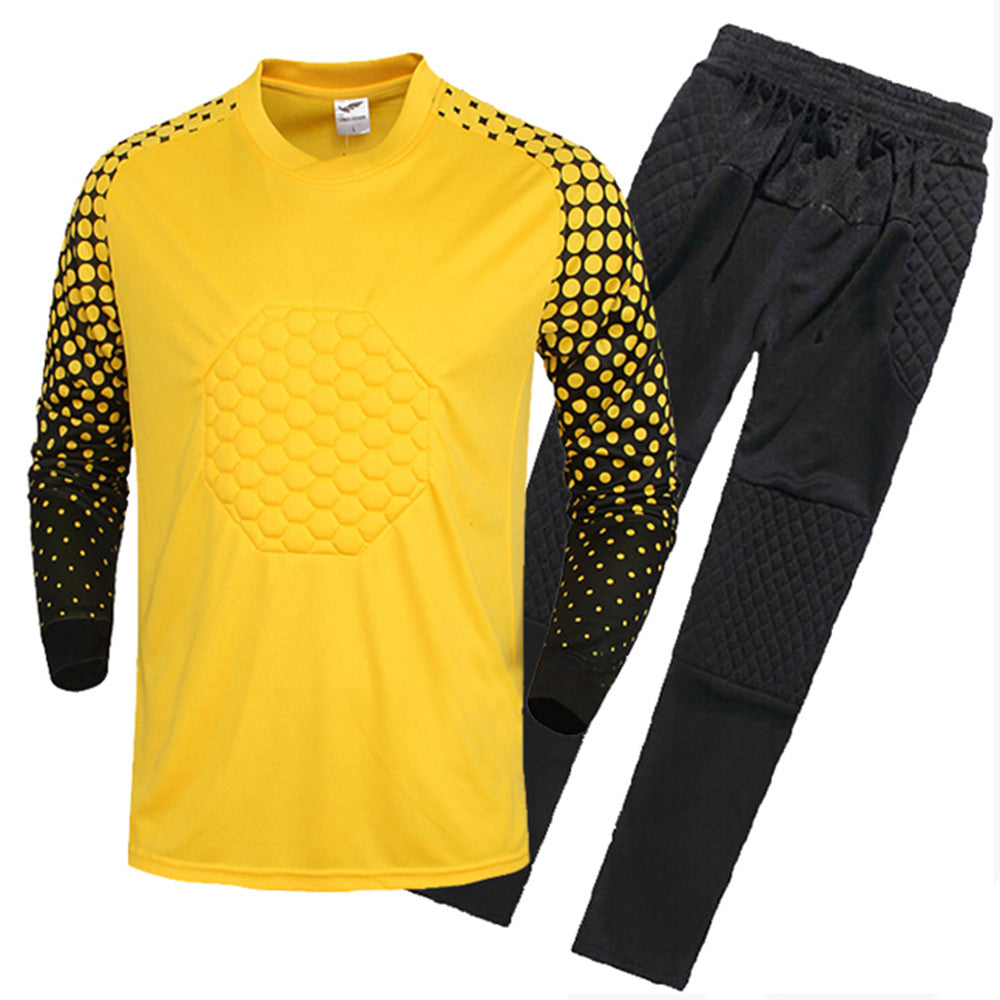 Adult Child Long Sleeve Goalkeeper Clothes   yellow   S - Mega Save Wholesale & Retail - 1