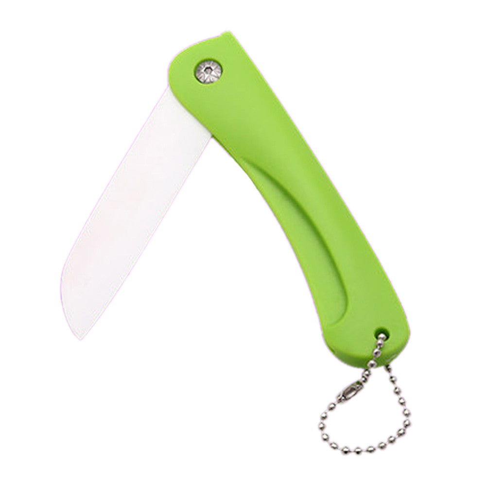 Bai Wei Shi fruit knife ceramic knife folding knife portable mini portable peeler peel - Mega Save Wholesale & Retail - 1