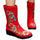 Vintage Beijing Cloth Shoes Embroidered Boots red - Mega Save Wholesale & Retail - 1