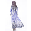 Muslim Robe Plus Size Long Sleeve Dress Summer  cyan - Mega Save Wholesale & Retail - 2