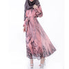 Muslim Robe Plus Size Long Sleeve Dress Summer   pink - Mega Save Wholesale & Retail - 1