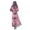 Muslim Robe Plus Size Long Sleeve Dress Summer   pink - Mega Save Wholesale & Retail - 3