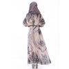 Muslim Robe Plus Size Long Sleeve Dress Summer   khaki - Mega Save Wholesale & Retail - 3