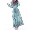 Muslim Robe Plus Size Long Sleeve Dress Summer   sky blue - Mega Save Wholesale & Retail - 1