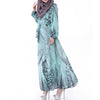 Muslim Robe Plus Size Long Sleeve Dress Summer   sky blue - Mega Save Wholesale & Retail - 2