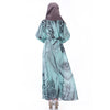 Muslim Robe Plus Size Long Sleeve Dress Summer   sky blue - Mega Save Wholesale & Retail - 3