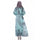 Muslim Robe Plus Size Long Sleeve Dress Summer   sky blue - Mega Save Wholesale & Retail - 3
